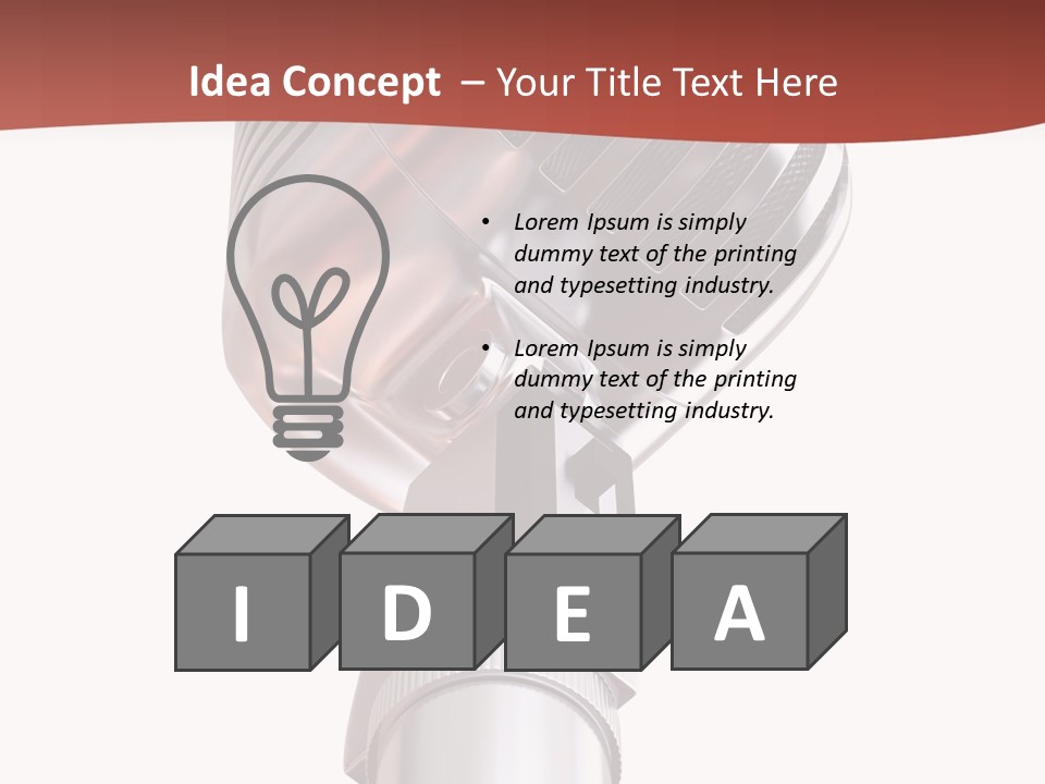 Audience Studio Microphone PowerPoint Template