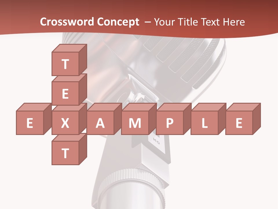 Audience Studio Microphone PowerPoint Template