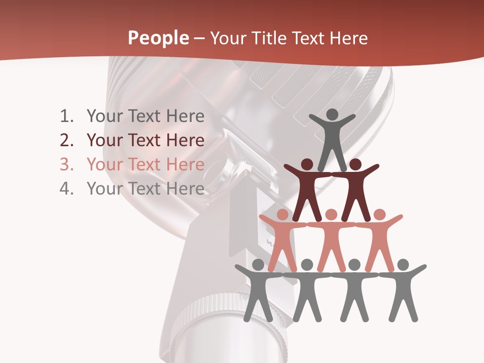 Audience Studio Microphone PowerPoint Template