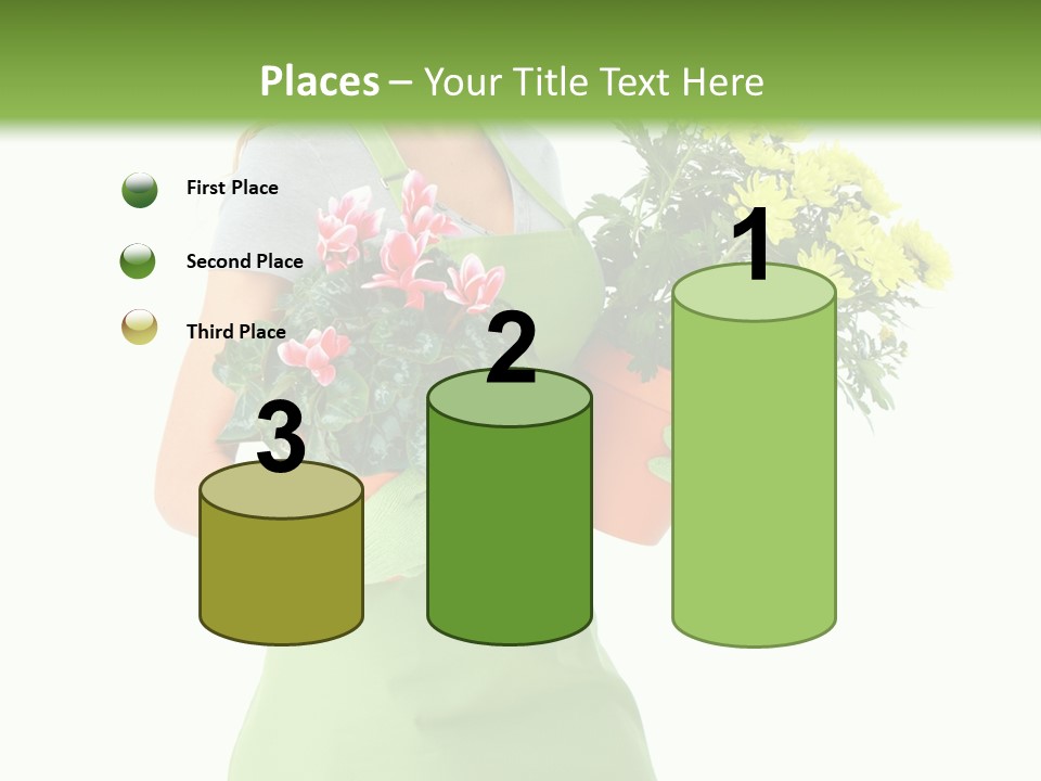 Woman Background Flower PowerPoint Template