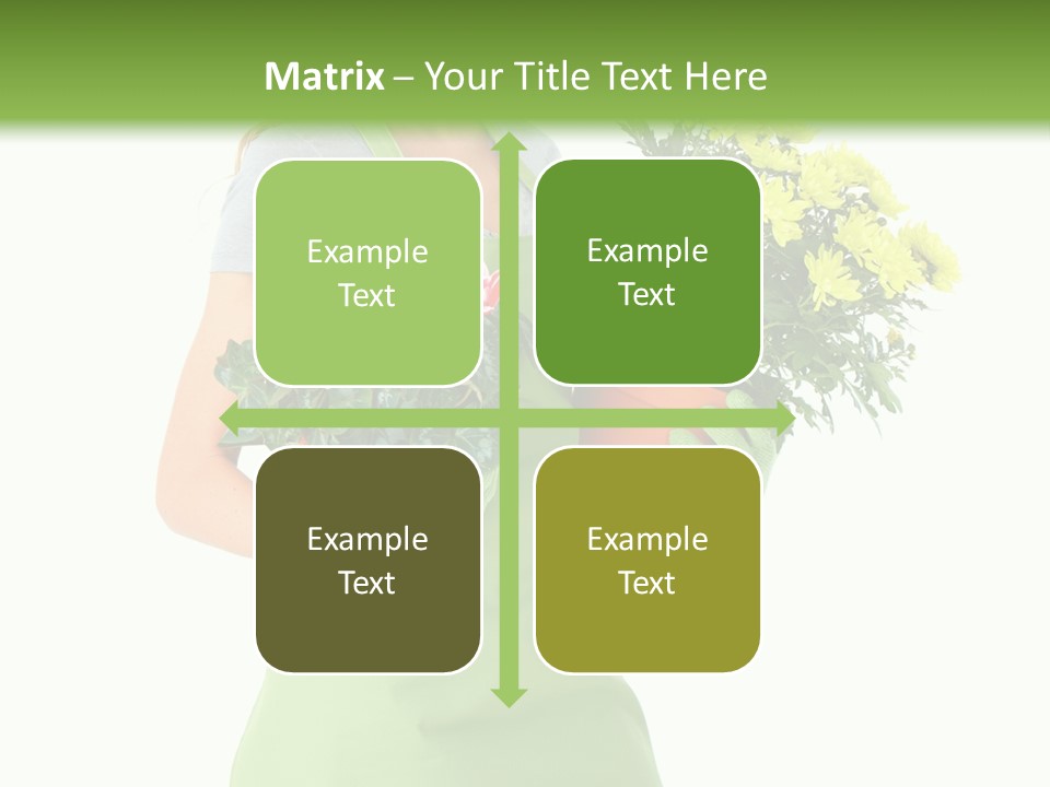 Woman Background Flower PowerPoint Template