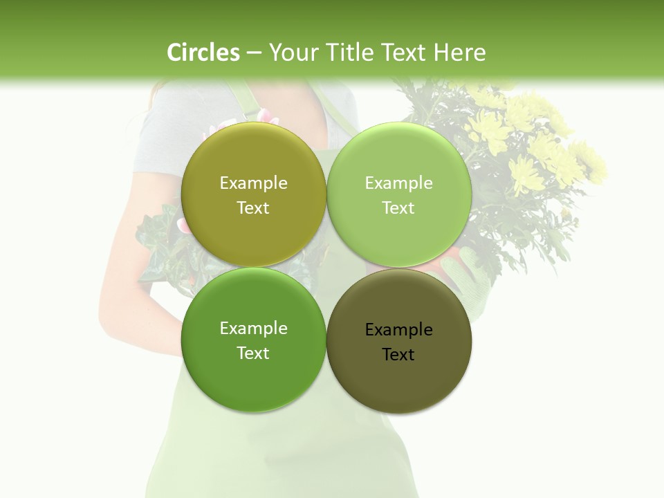 Woman Background Flower PowerPoint Template