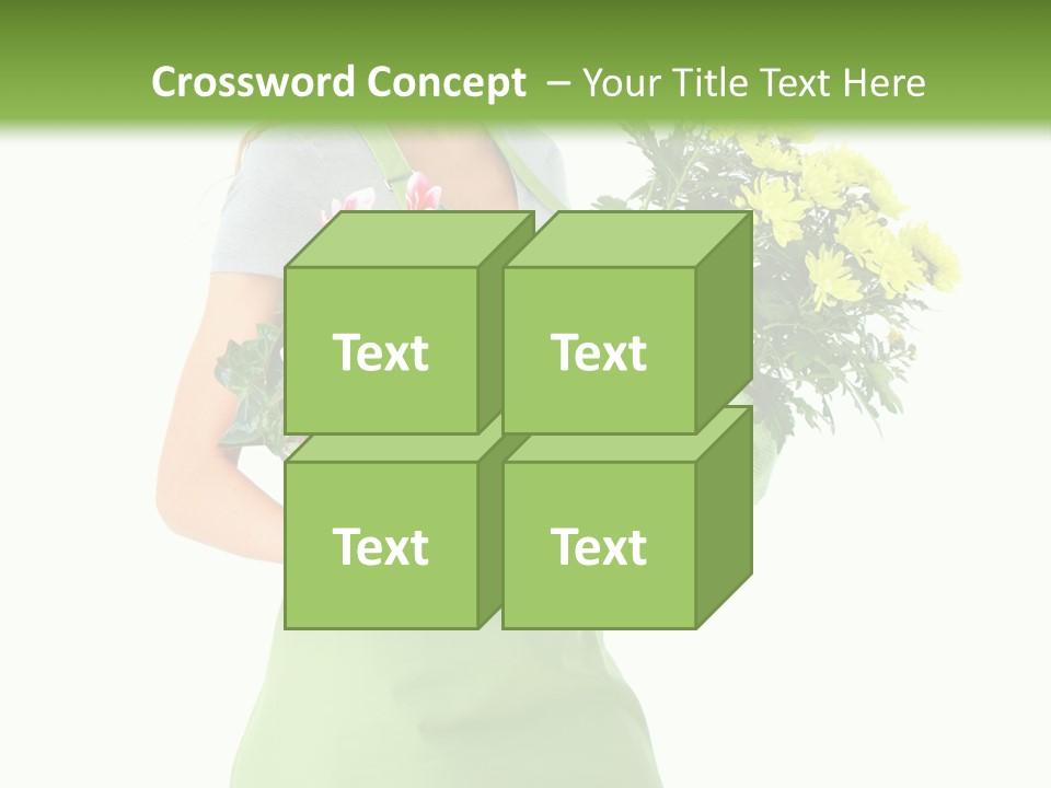 Woman Background Flower PowerPoint Template