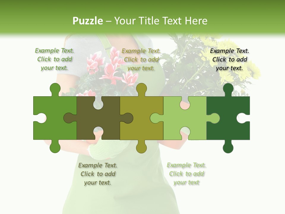 Woman Background Flower PowerPoint Template