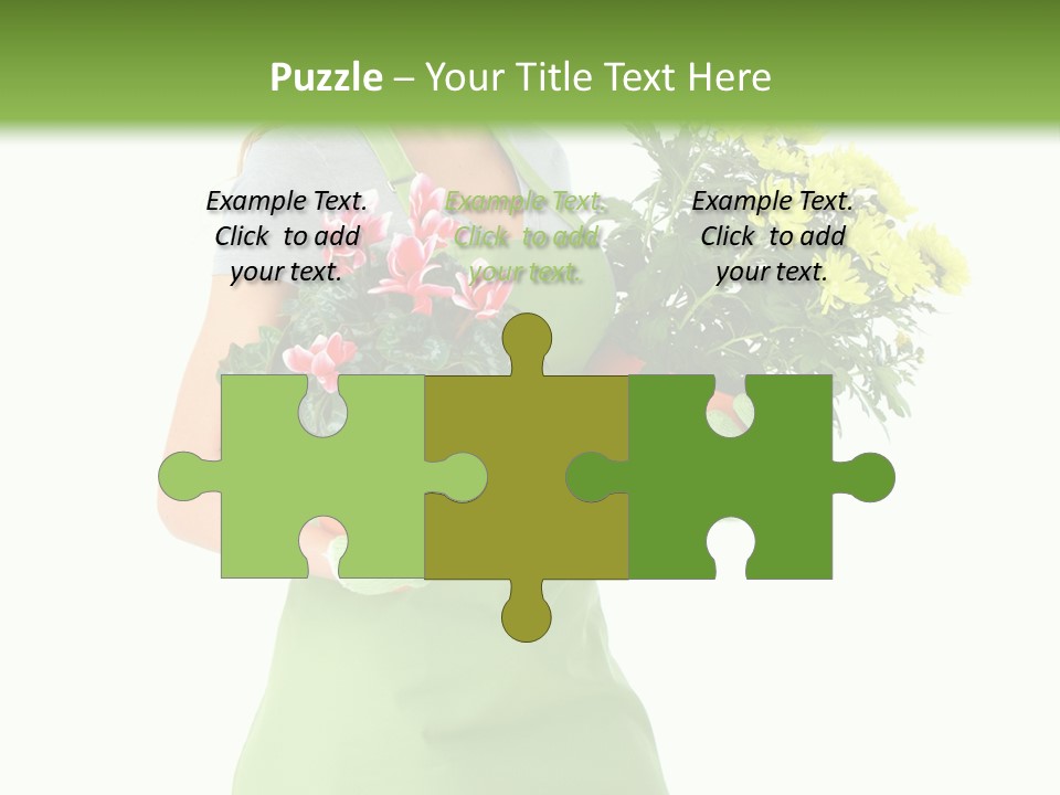 Woman Background Flower PowerPoint Template