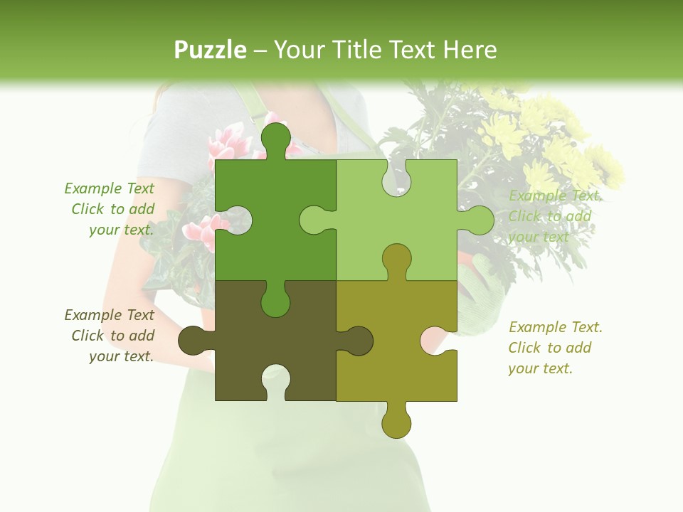 Woman Background Flower PowerPoint Template