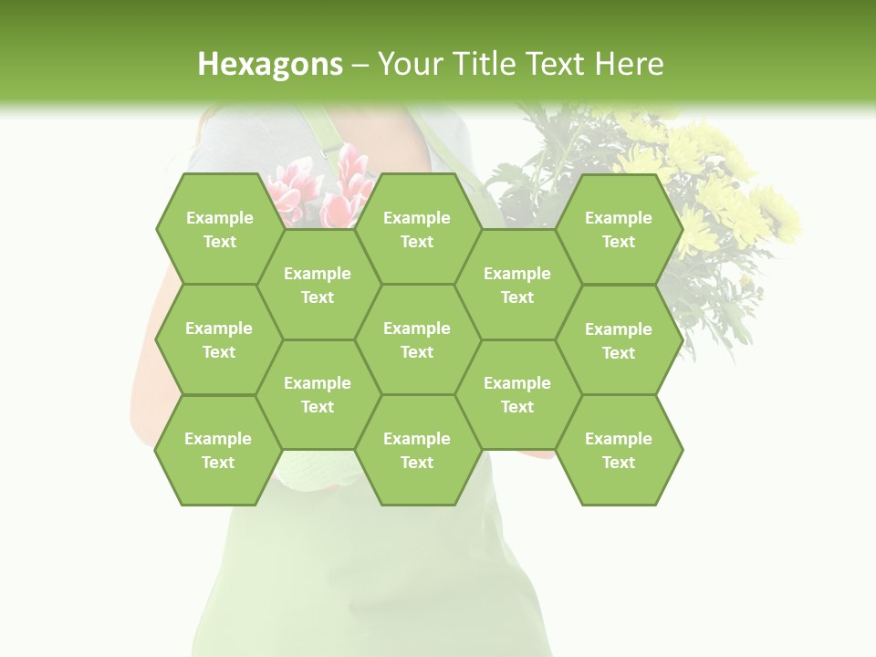 Woman Background Flower PowerPoint Template