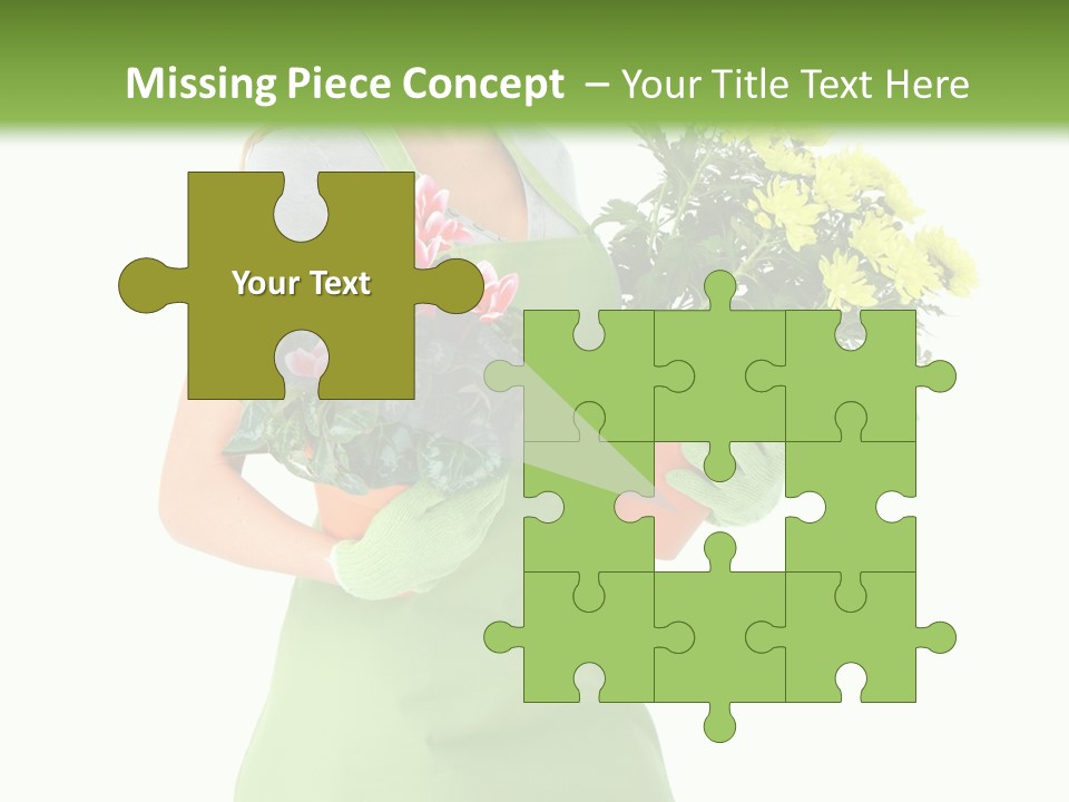 Woman Background Flower PowerPoint Template