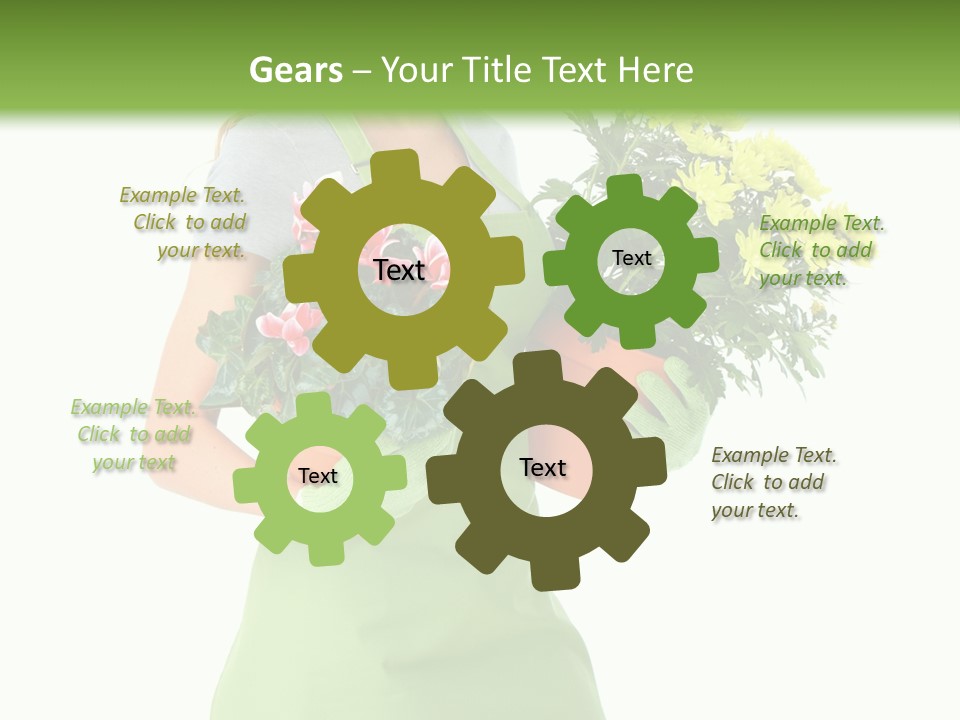 Woman Background Flower PowerPoint Template