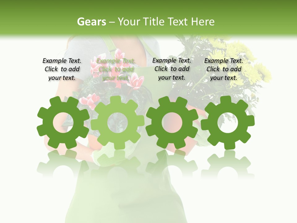 Woman Background Flower PowerPoint Template