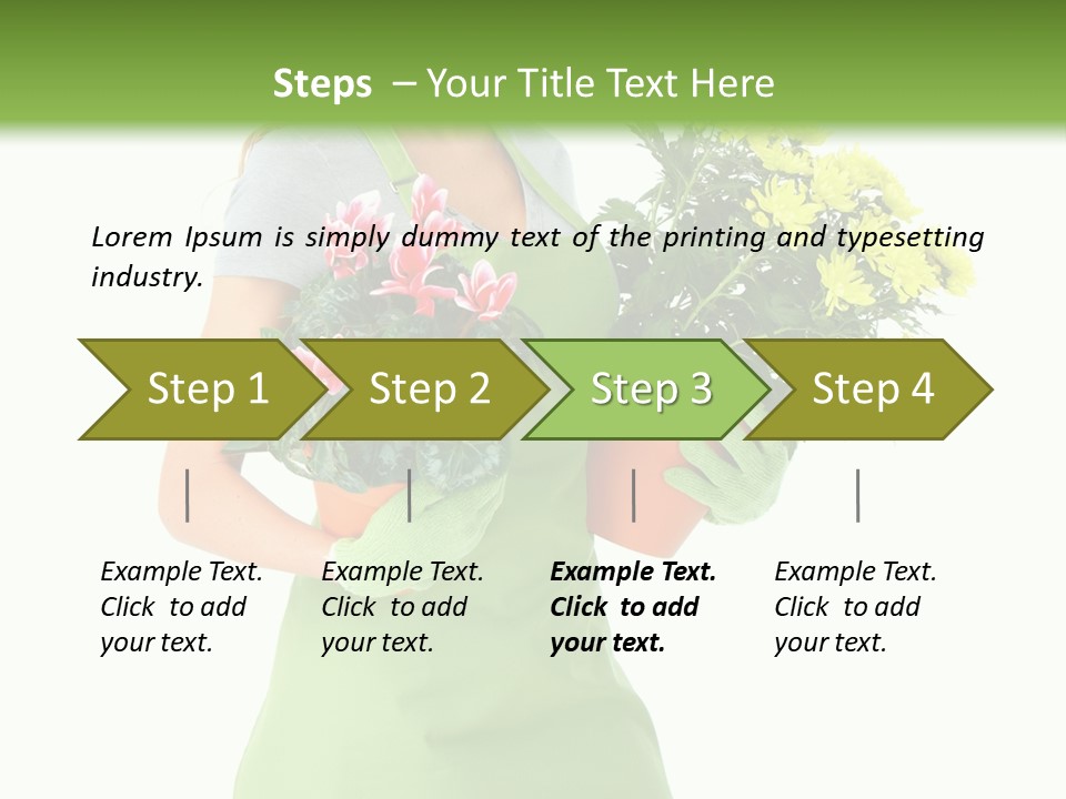 Woman Background Flower PowerPoint Template