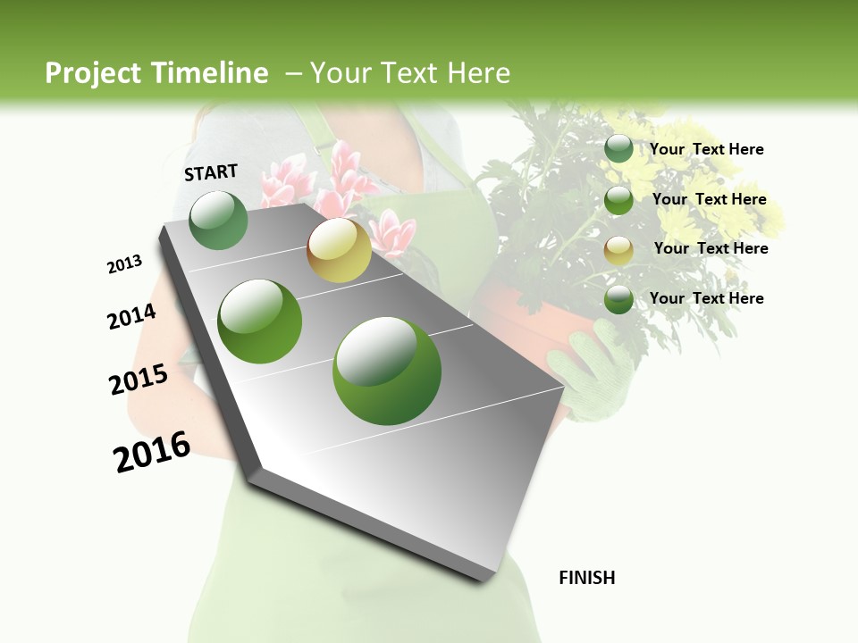 Woman Background Flower PowerPoint Template