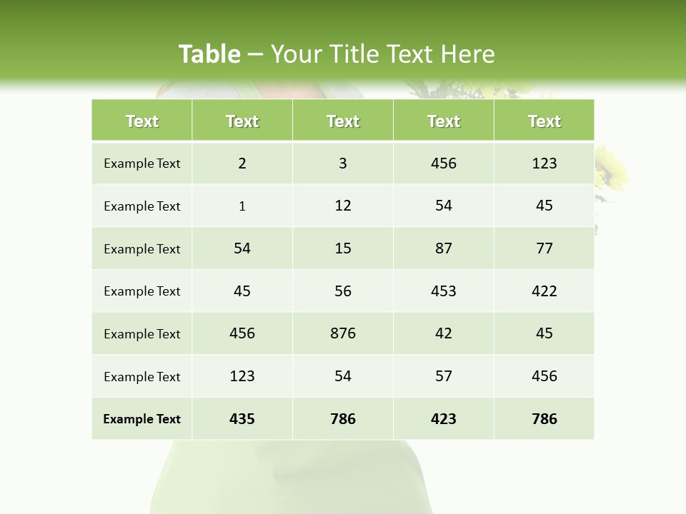 Woman Background Flower PowerPoint Template