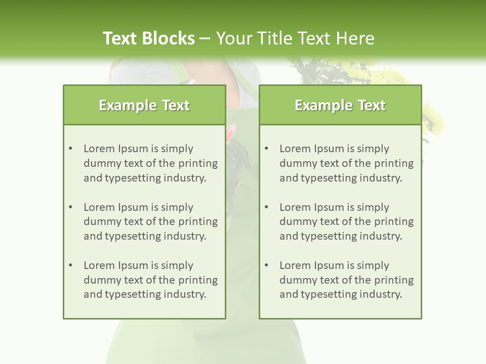 Woman Background Flower PowerPoint Template