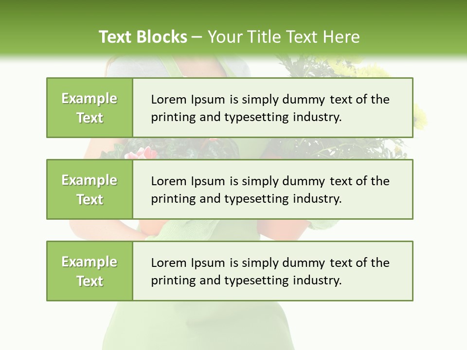 Woman Background Flower PowerPoint Template