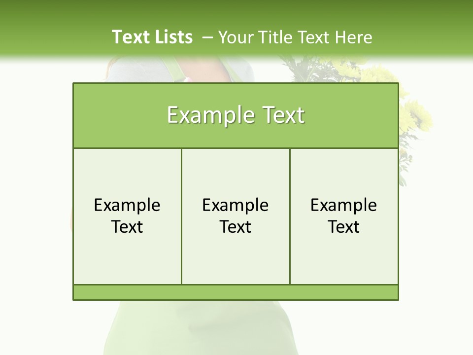 Woman Background Flower PowerPoint Template