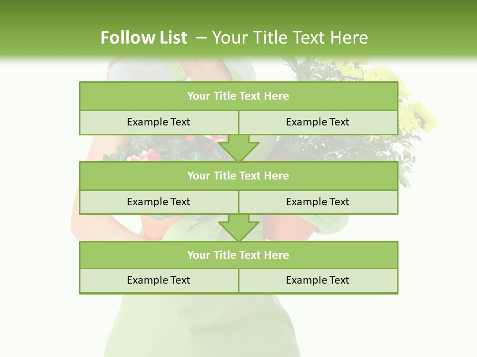 Woman Background Flower PowerPoint Template