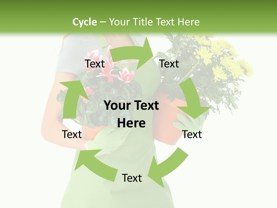 Woman Background Flower PowerPoint Template