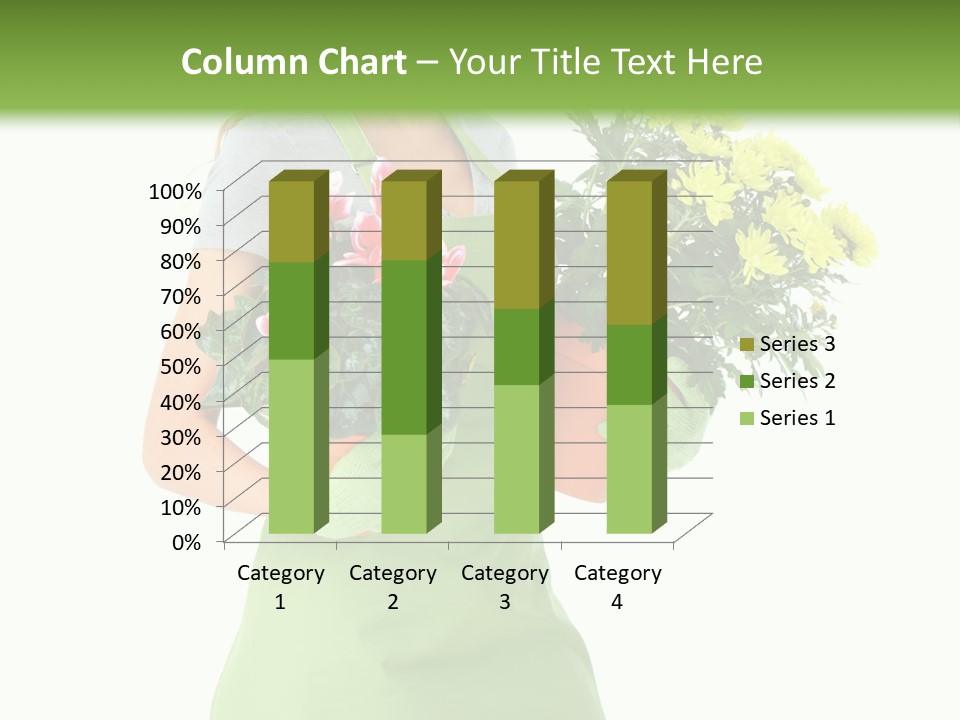 Woman Background Flower PowerPoint Template