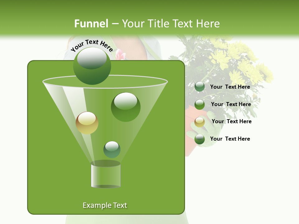 Woman Background Flower PowerPoint Template