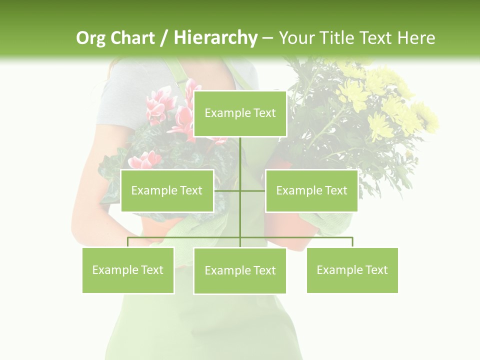 Woman Background Flower PowerPoint Template