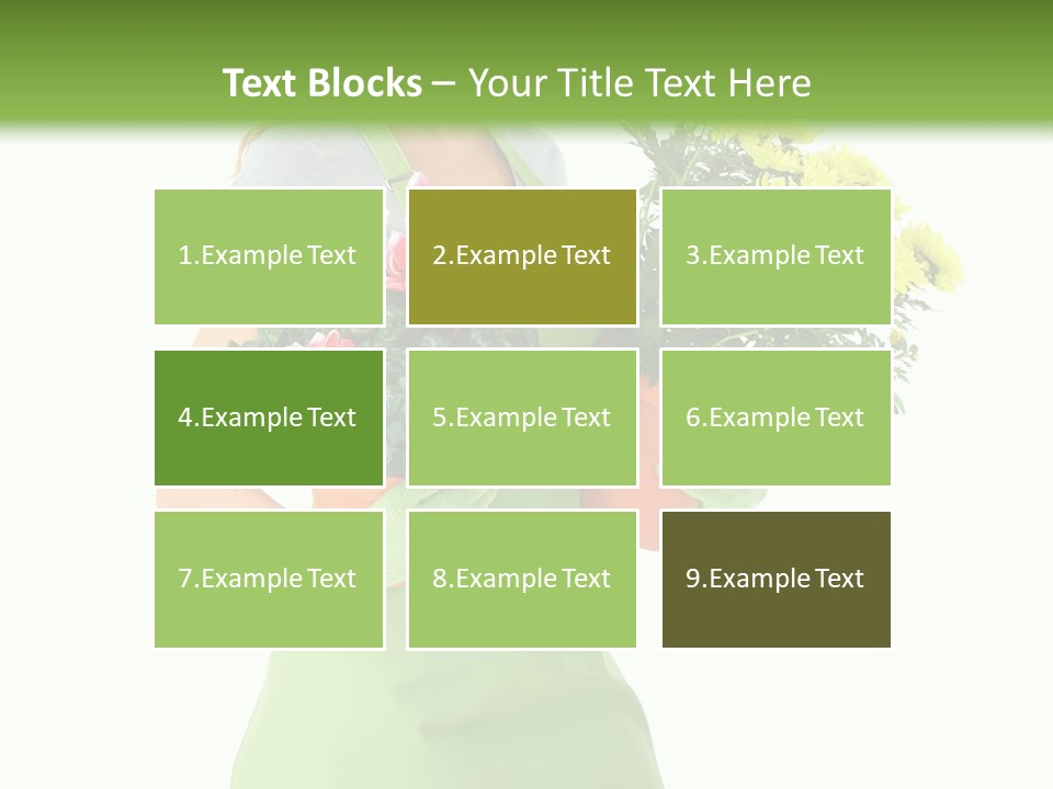 Woman Background Flower PowerPoint Template