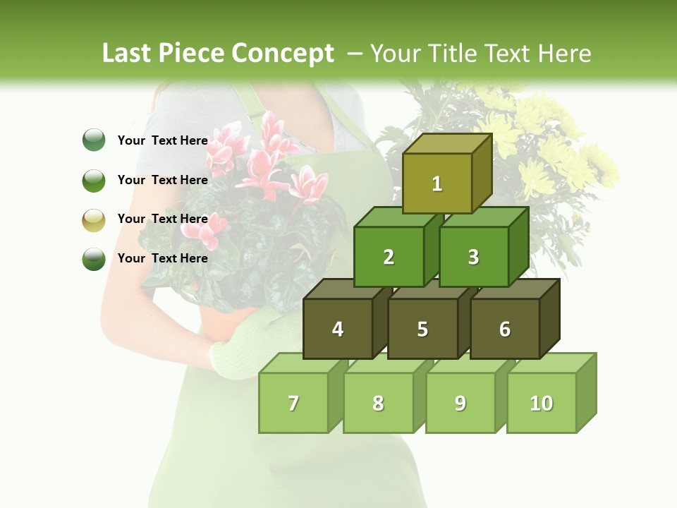 Woman Background Flower PowerPoint Template