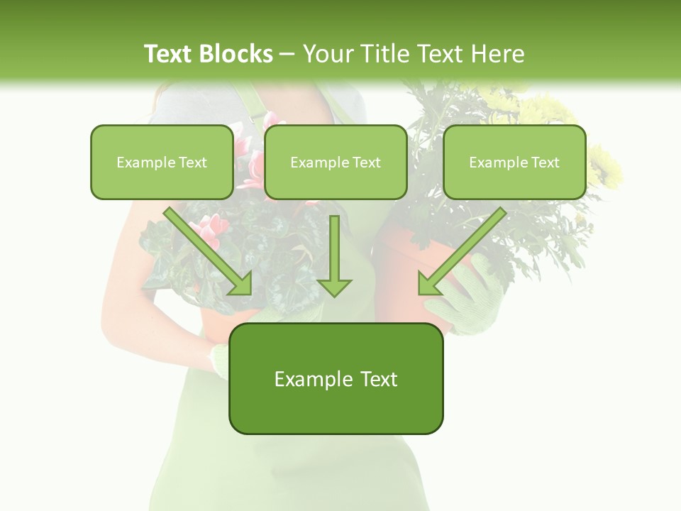 Woman Background Flower PowerPoint Template