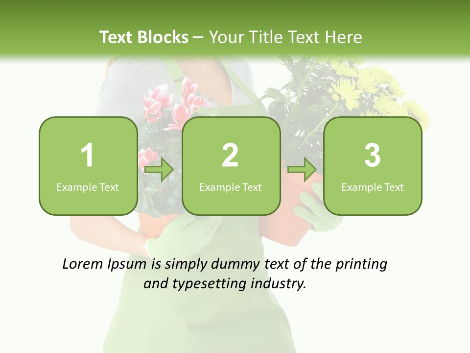 Woman Background Flower PowerPoint Template