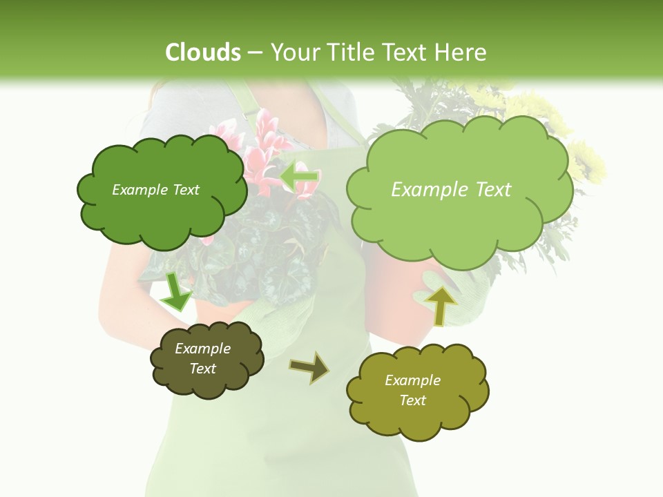 Woman Background Flower PowerPoint Template