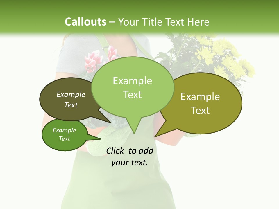 Woman Background Flower PowerPoint Template