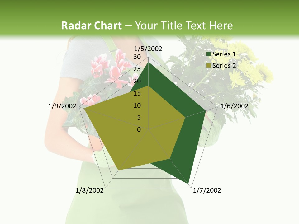 Woman Background Flower PowerPoint Template