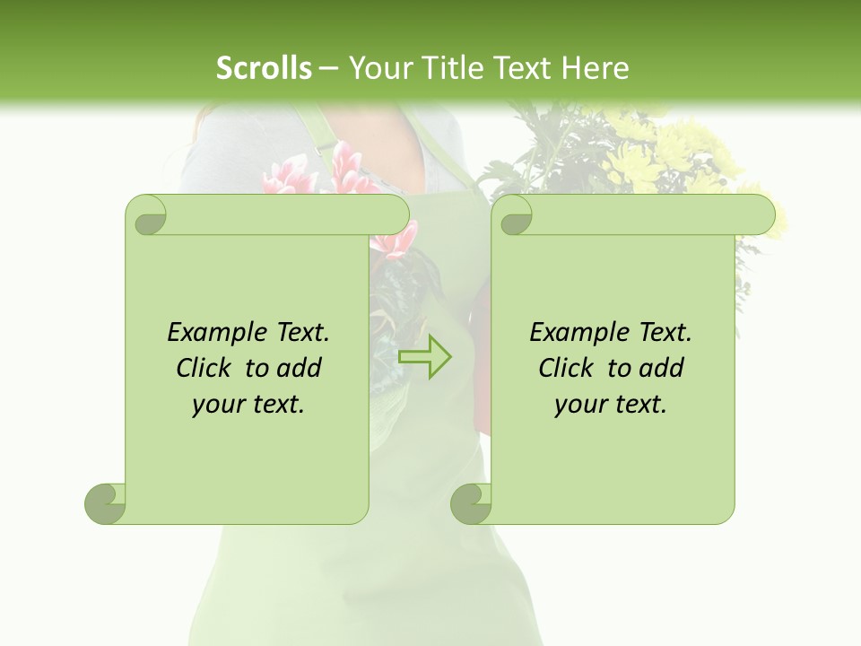 Woman Background Flower PowerPoint Template