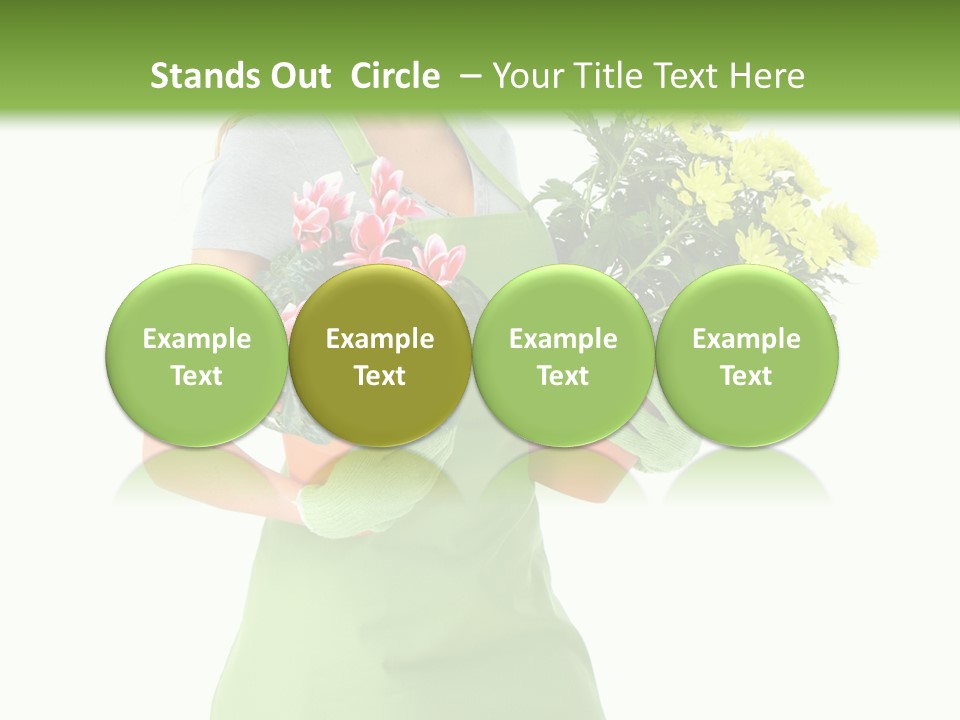 Woman Background Flower PowerPoint Template