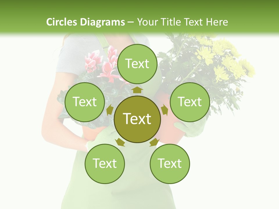 Woman Background Flower PowerPoint Template