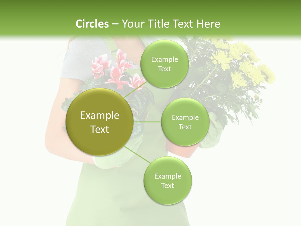 Woman Background Flower PowerPoint Template