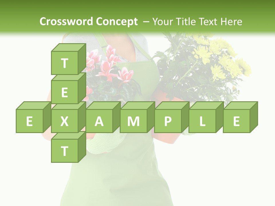 Woman Background Flower PowerPoint Template