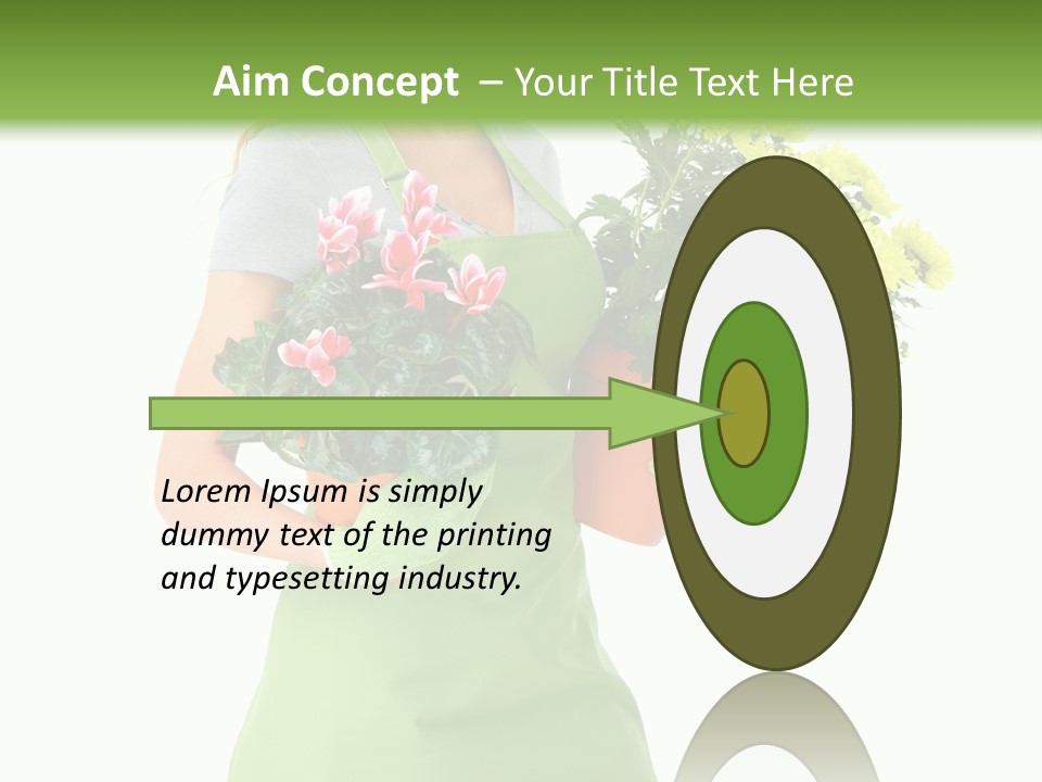 Woman Background Flower PowerPoint Template