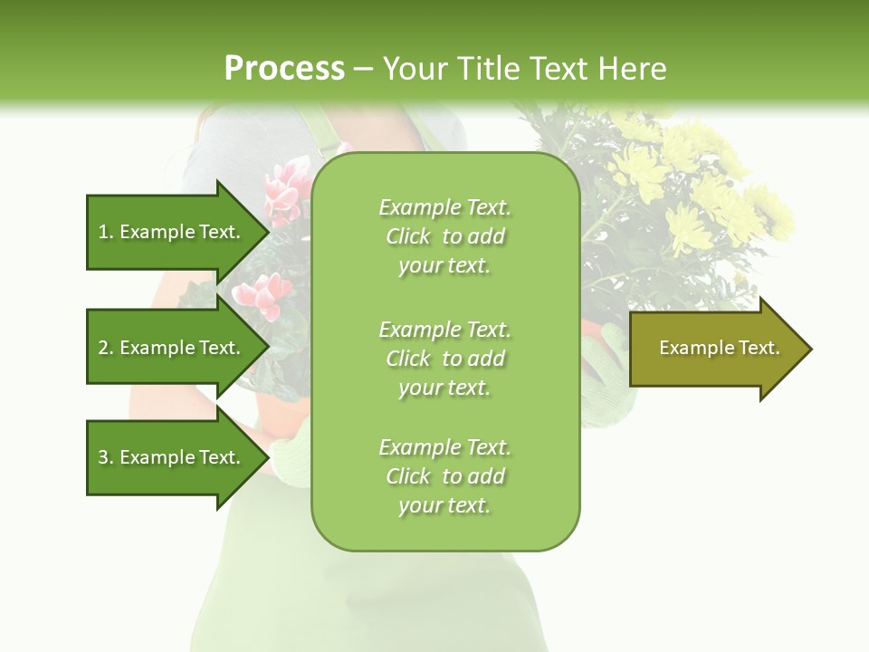 Woman Background Flower PowerPoint Template