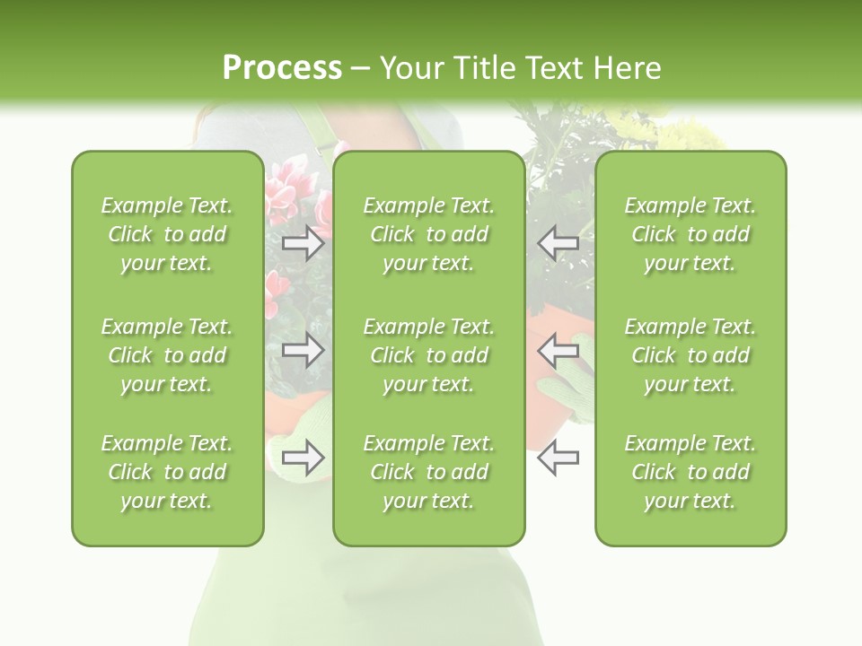 Woman Background Flower PowerPoint Template