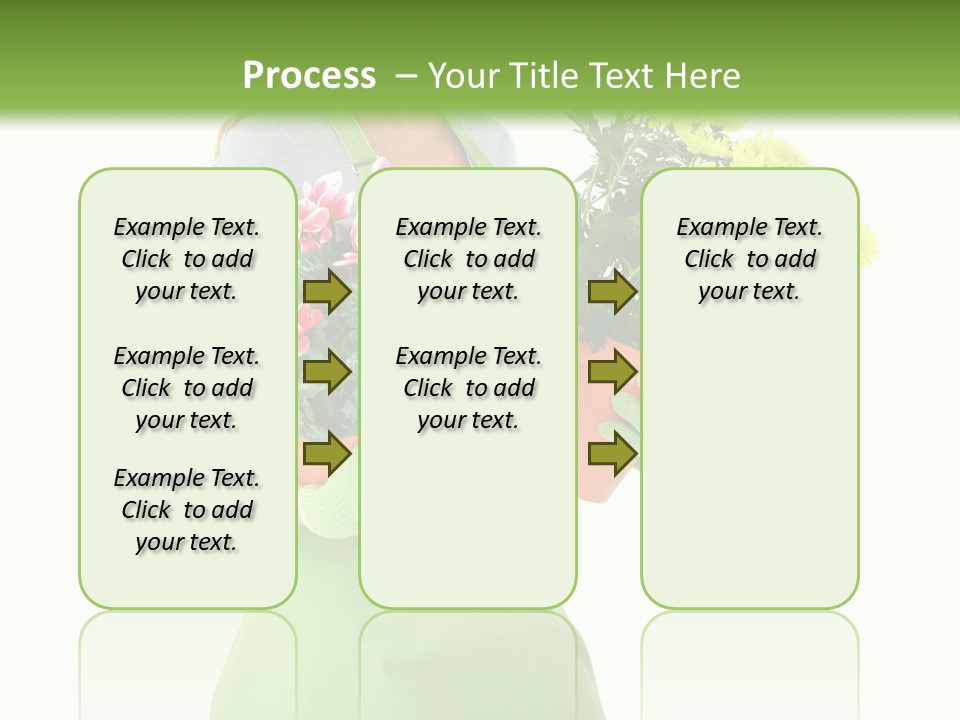 Woman Background Flower PowerPoint Template