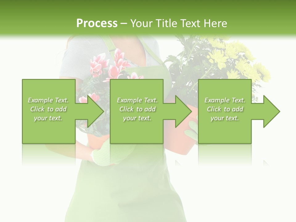Woman Background Flower PowerPoint Template