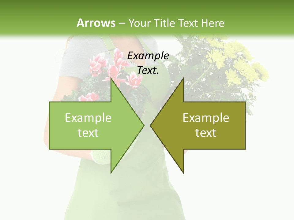 Woman Background Flower PowerPoint Template