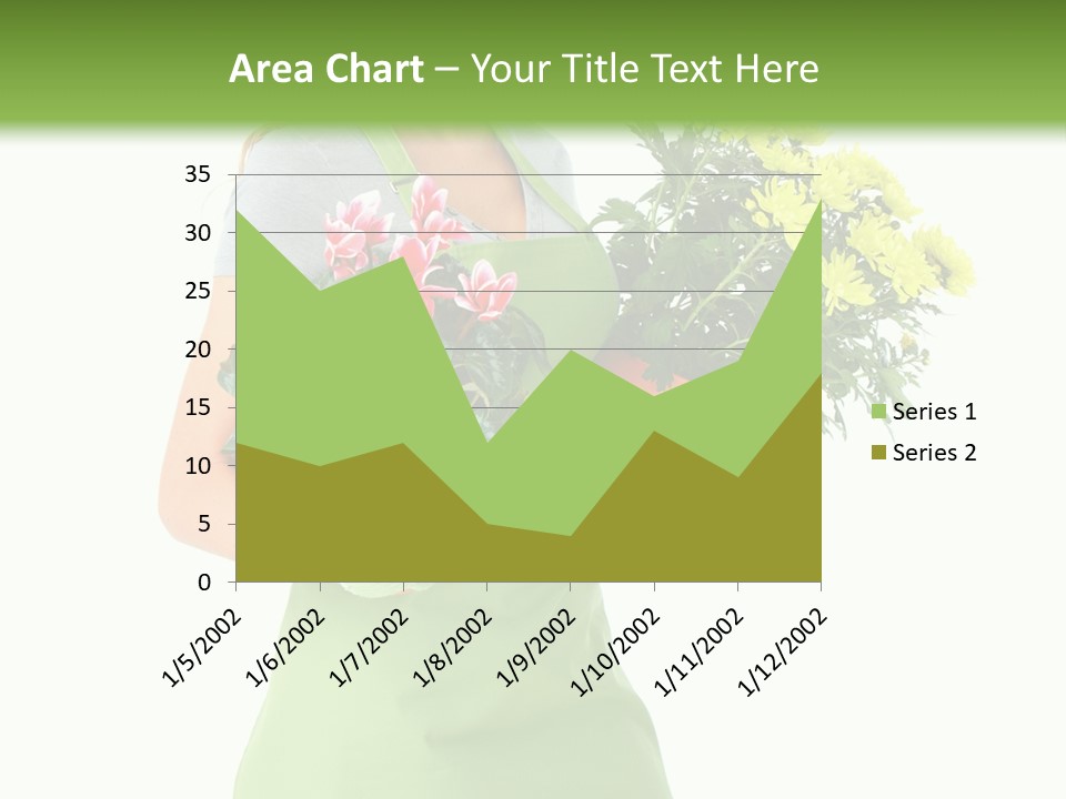 Woman Background Flower PowerPoint Template