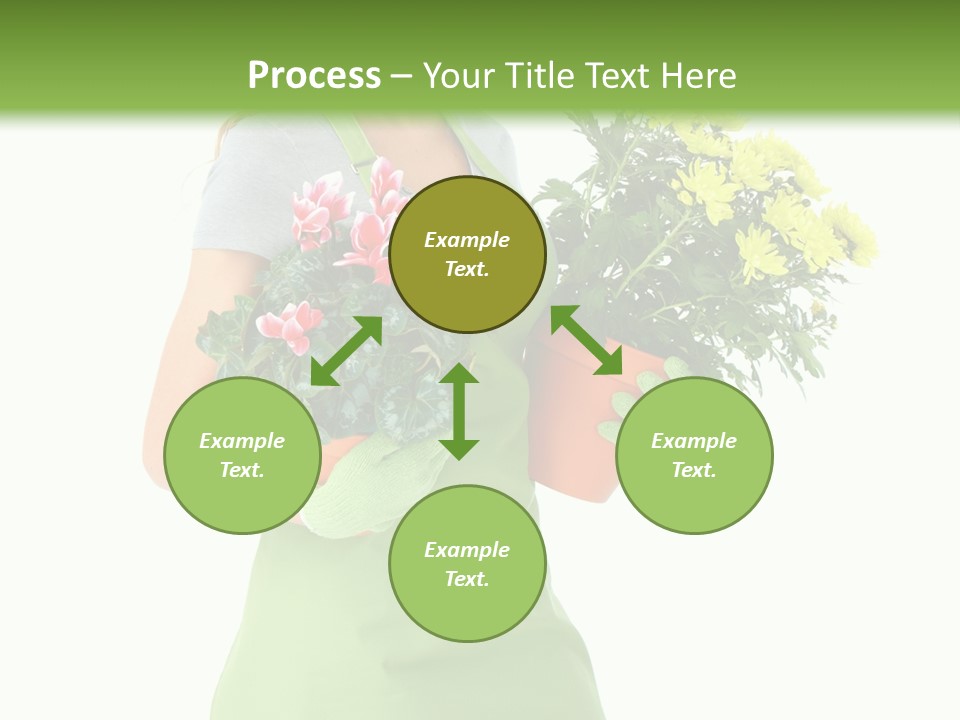 Woman Background Flower PowerPoint Template