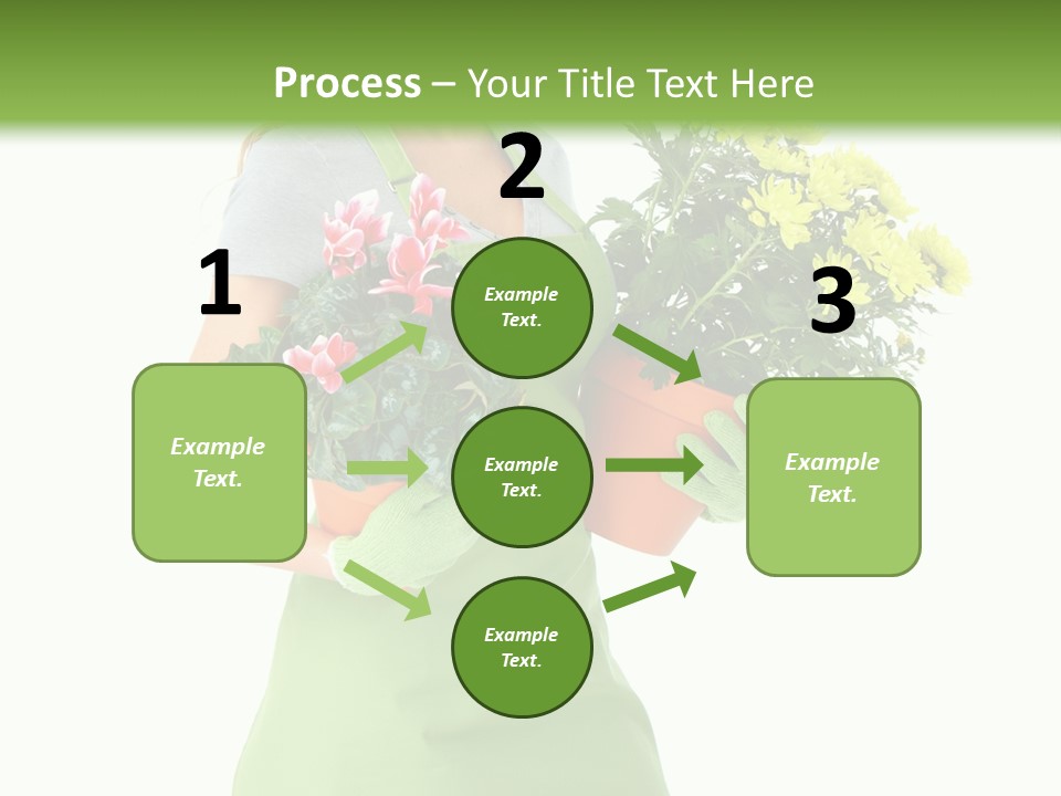 Woman Background Flower PowerPoint Template