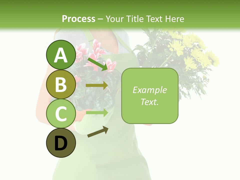 Woman Background Flower PowerPoint Template