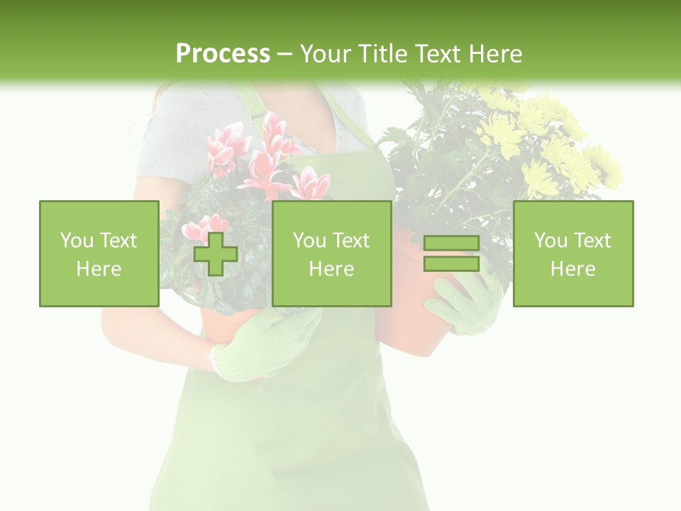 Woman Background Flower PowerPoint Template
