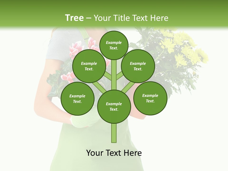 Woman Background Flower PowerPoint Template