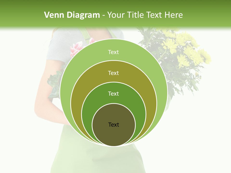 Woman Background Flower PowerPoint Template